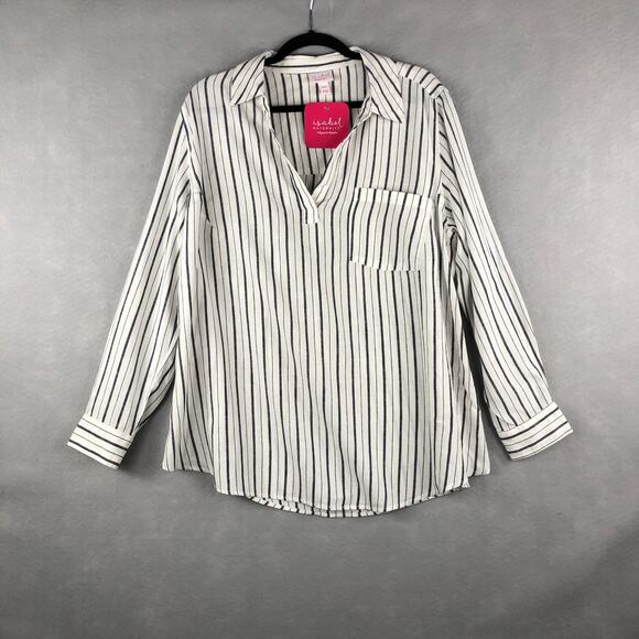 Isabel Women's Size XXL Linen Blend Popover Maternity Top NEW - Picture 1 of 7